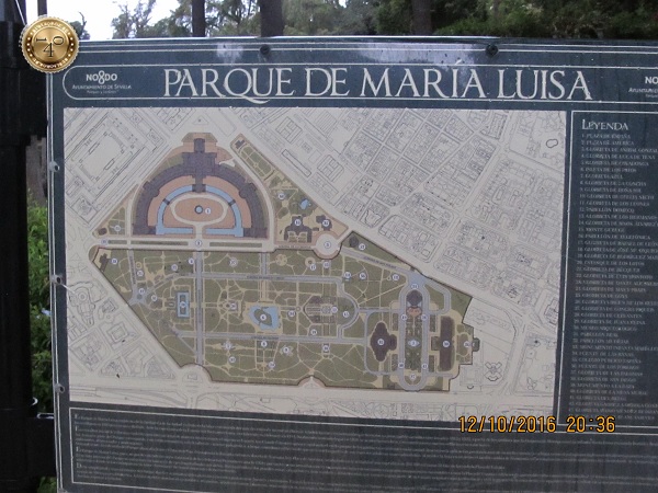 план парка Марии Луизы в Севилье