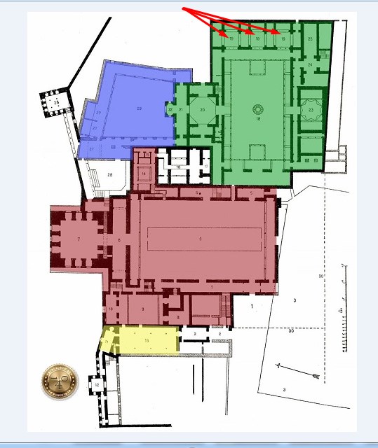 План комнат Зала Королей в Альгамбре, гранада